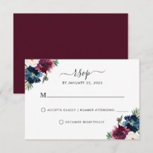 Modernes blaues Burgund Elegantes Blumenwetter R