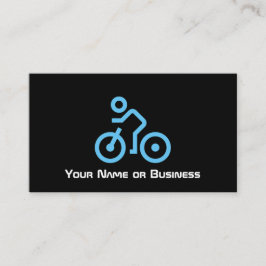 Modernes Blaues Fahrradsymbol auf dem Black Bicycl Visitenkarte