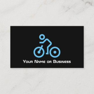 Modernes Blaues Fahrradsymbol auf dem Black Bicycl Visitenkarte