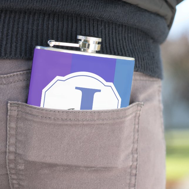 Modernes Blaues Farbmuster Flachmann (Beispiel)