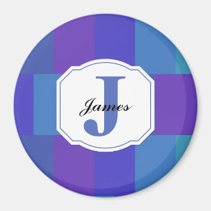 Modernes Blaues Farbmuster Magnet