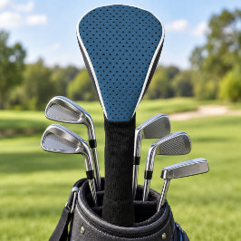 Modernes Blaues Geometrisches Dreiecksmuster Golf Headcover