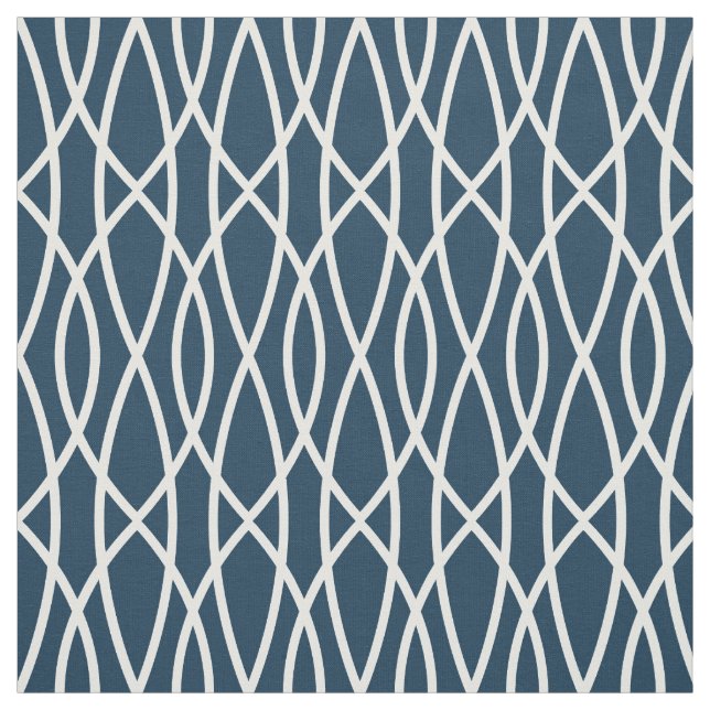 Modernes, blaues geometrisches Muster Stoff (Muster)