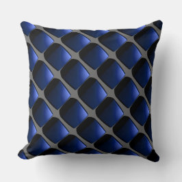 Modernes blaues Grau-Kunst-Kissen 1 des Kissen