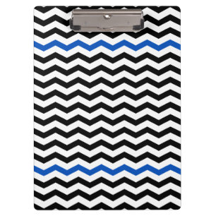 Modernes blaues u. schwarzes Zickzack Klemmbrett