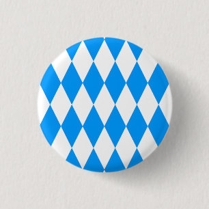 Modernes blaues weißes Bayernmuster Button