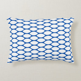 Modernes, blaues, weißes Muster Akzent Pillow Dekokissen