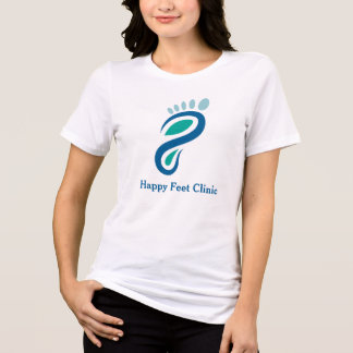 Modernes Blaugrünes Podologie-Fußpflege-Logo Gesch Tri-Blend Shirt