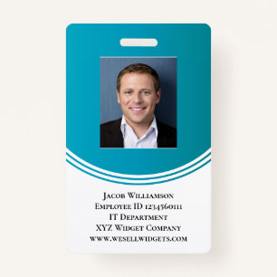 Modernes Blue Beruflich Business Employee Foto Ausweis