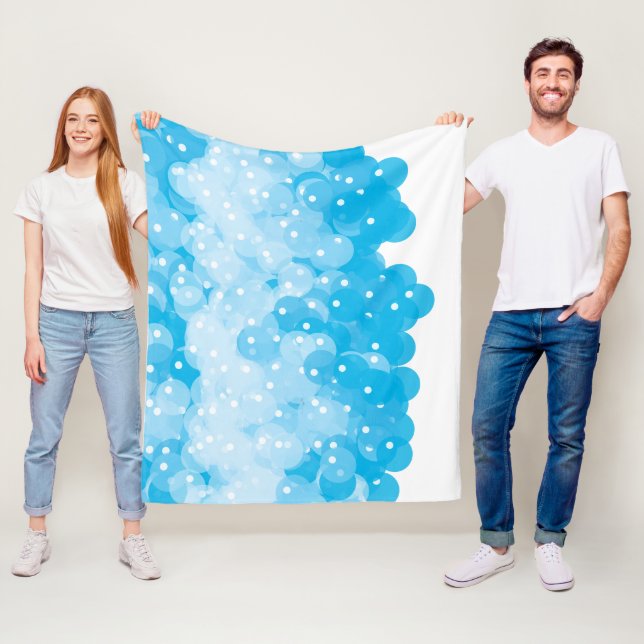 Modernes Blue Bubbles Baby Boy Pattern Fleecedecke (Beispiel)