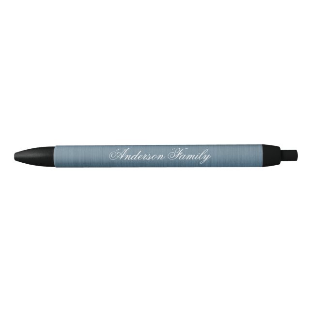 Modernes Blue Custom Monogram Business Kugelschreiber (Vorderseite)