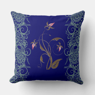 Modernes Blue Design Kissen Abdeckung