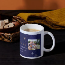 Modernes Blue Family Weihnachts-Foto