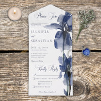 Modernes Blue Iris Blume Dinner