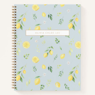 Modernes Blue Lemon Notebook - Vollständig persona Notizbuch