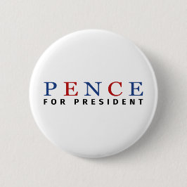 Modernes Blue Red Mike Pence für Präsident Button