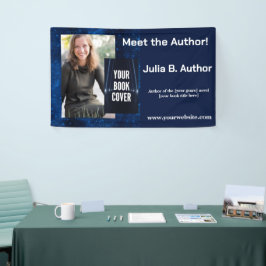 Modernes Blue Sci Fi Author Book Signing Banner