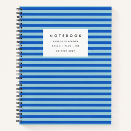Modernes Blue Strip Notebook Notizbuch