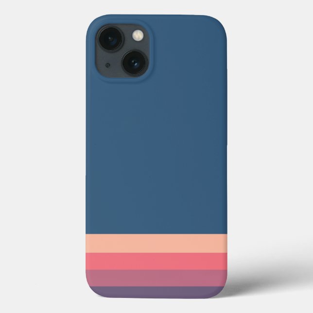 Modernes Blue Stripes iPhone 13 Fall Case-Mate iPhone Hülle (Rückseite)