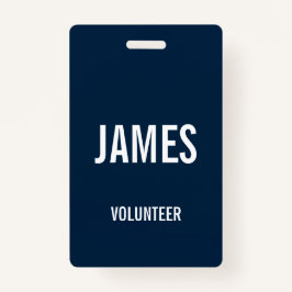 Modernes Blue Volunteer Name Event Information Abz Ausweis
