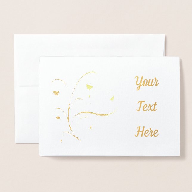 Modernes, blühendes Abstrakt Folienkarte (Vorderseite mit Umschlag)