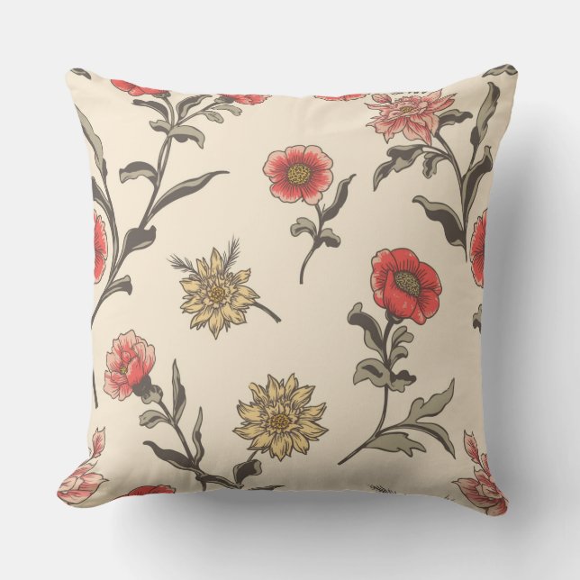 Modernes Blume Kissen D (Vorderseite)