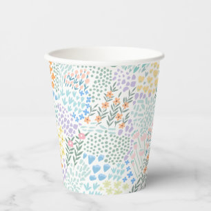 Modernes Blumenbaby in Bloom Baby Dusche Pappbecher