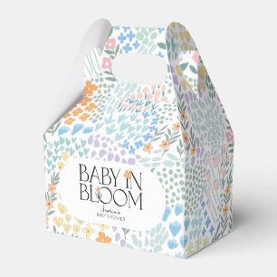 Modernes, blumenfarbenes Baby in der Blütendusche Geschenkschachtel