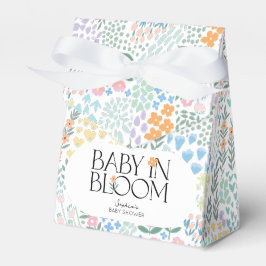 Modernes, blumenfarbenes Baby in der Blütendusche Geschenkschachtel