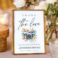 Modernes Blumengeflecht mit der Liebe Wedding Hash