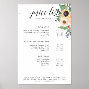 Modernes, blumengeschmücktes Poster