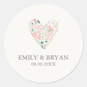 Modernes Blumenhechtsticker Runder Aufkleber