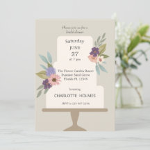 Modernes Blumenkuchen-Brautparty