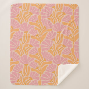 Modernes Blumenmuster aus dem Mittelalter Sherpadecke