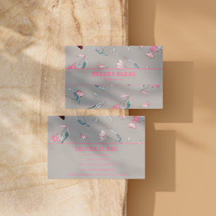 Modernes Blumenmuster Elegant und Beruflich Visitenkarte