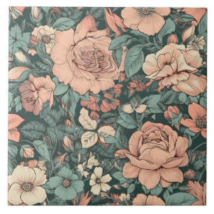 Modernes Blumenmuster Fliese