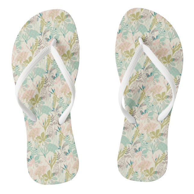 Modernes Blumenmuster Flip Flops (Fußbett)