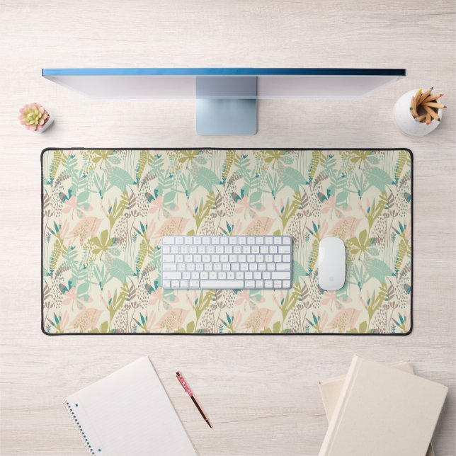 Modernes Blumenmuster Schreibtischunterlage (Büro 1)