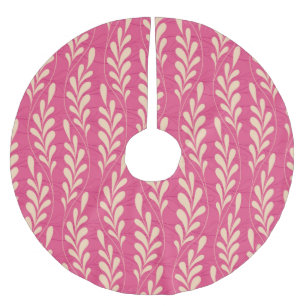 Modernes Blumenmuster: Stilvolles Muster. Polyester Weihnachtsbaumdecke