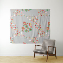 Modernes Blumenmuster Wandteppich