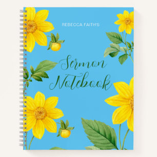 Modernes Blumensermon-Notebook Notizbuch