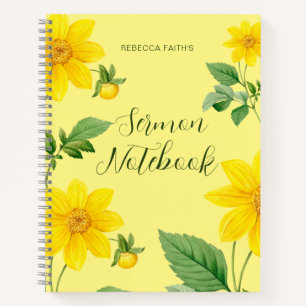 Modernes Blumensermon-Notebook Notizbuch