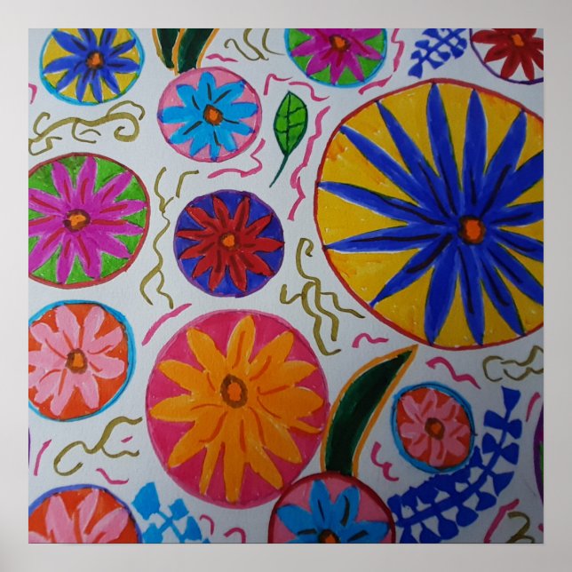 Modernes Blumenzeitalter Poster (Vorne)