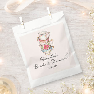 Modernes Blush Tee Party Brautparty Geschenktütchen