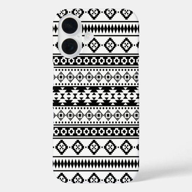 Modernes Bohemisches Aztec-Motiv iPhone 16 Hülle (Rückseite)