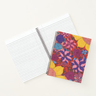 Modernes Bohemisches BlumenNotebook Notizbuch