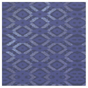 Modernes Bohemisches Cobalt Navy Glitzer Ikat Patt Stoff