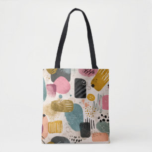 Modernes Boho Abstraktes Muster   Textil farblich Tasche