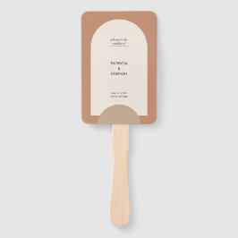 Modernes Boho Arch Geometric Wedding Program Fächer
