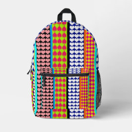 Modernes Boho Bohemisch Stripmuster Design Bedruckter Rucksack